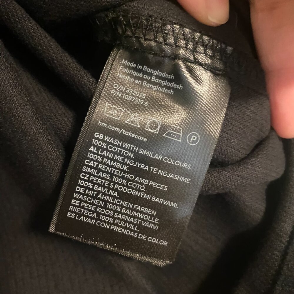 H&M Corduroy Balck Oversized Shirt Size M - Picture 6 of 8